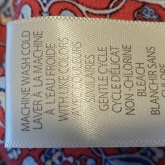 Max Studio Smocked On or Off Shoulder Red Print Tiered Boho Maxi Dress Size S - Picture 10 of 12